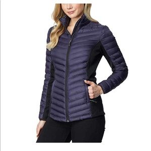 Hollister down packable puffer jacket zip up blue